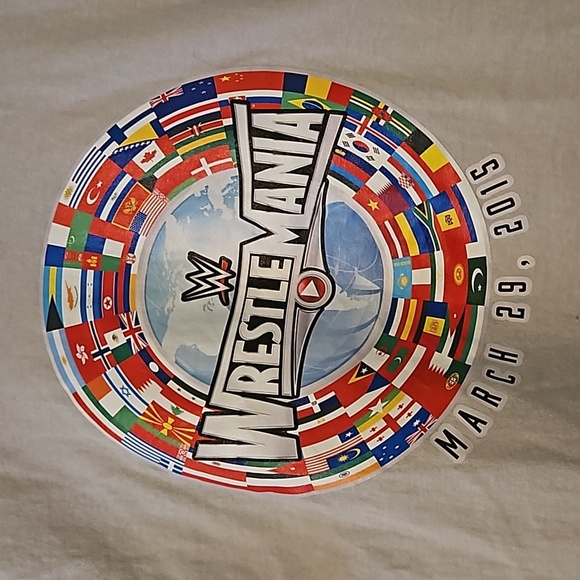 Wrestlemania 2015 sz. S t shirt WWE around the world - Picture 2 of 4